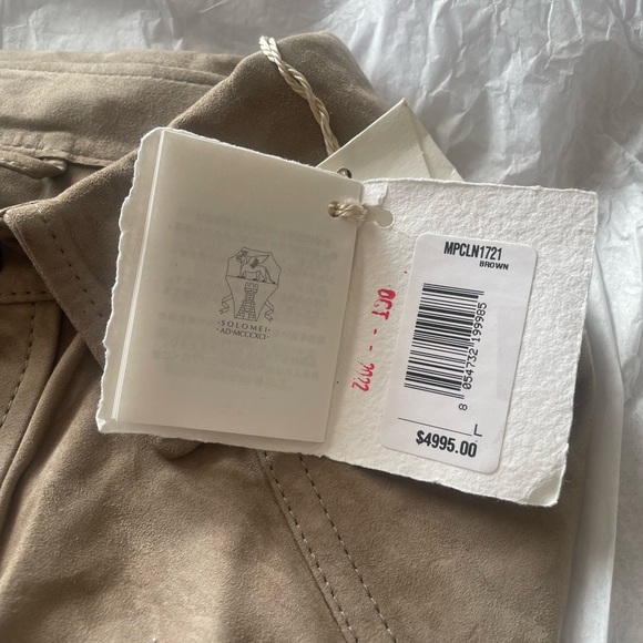 BRUNELLO CUCINELLI  GRAY SUEDE SHIRT JACKET SIZE L - Picture 6 of 7